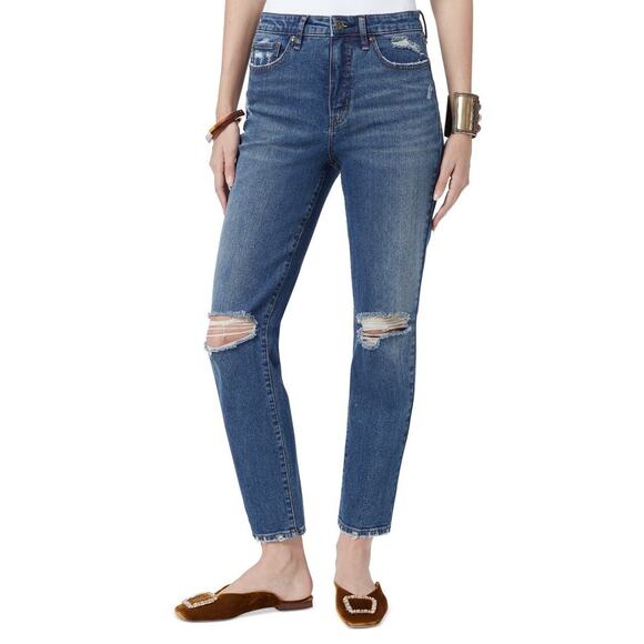 NEW Sam Edelman High Rise Slim Straight Jeans in Shoreline - Size 32 - Picture 1 of 8